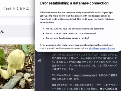 今日のてわすら/サイト復活 〜2026年8月15日〜